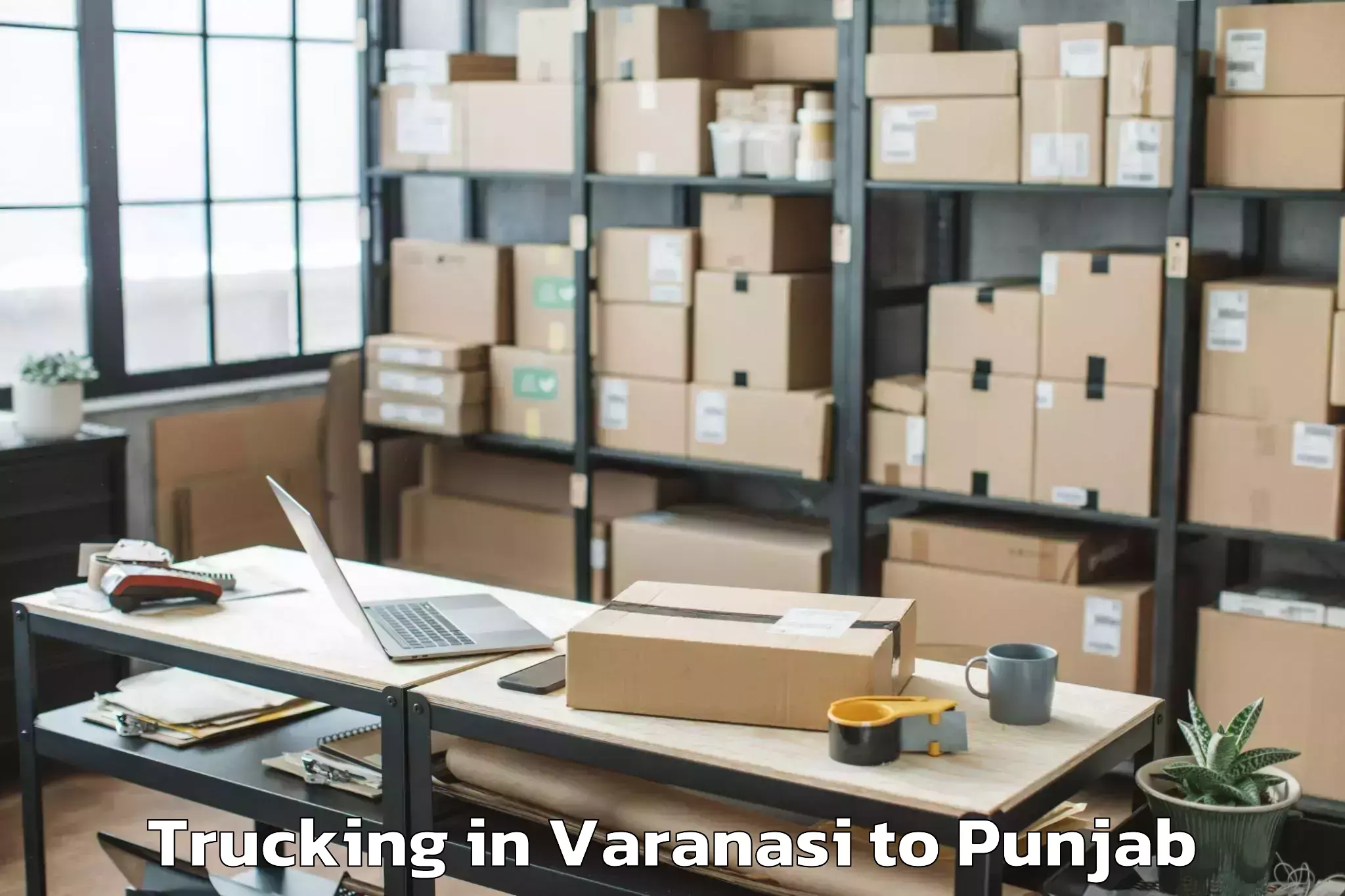 Book Varanasi to Abhilashi University Faridkot Trucking